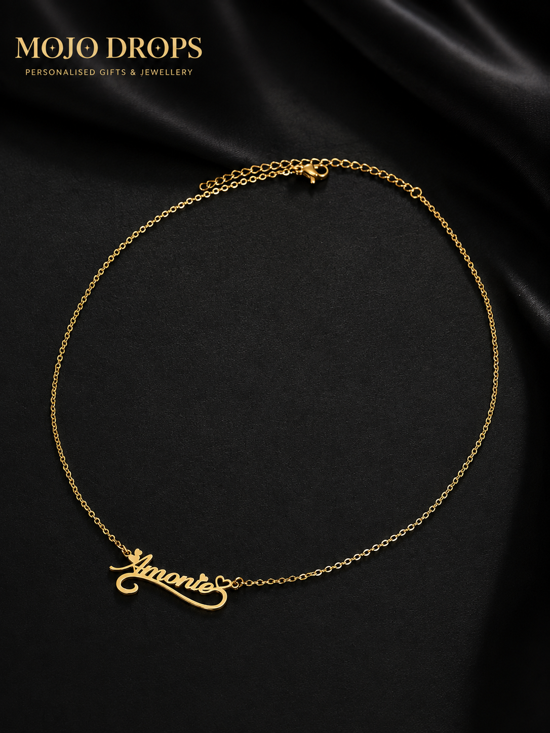 Custom Hollow Heart Name Necklace for Women