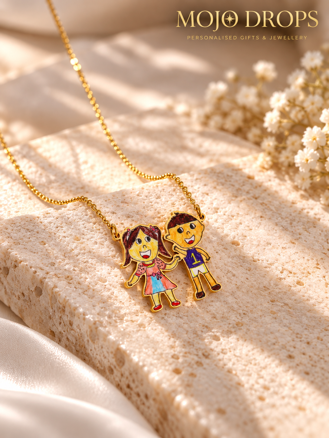 Custom Kids Drawing Necklace