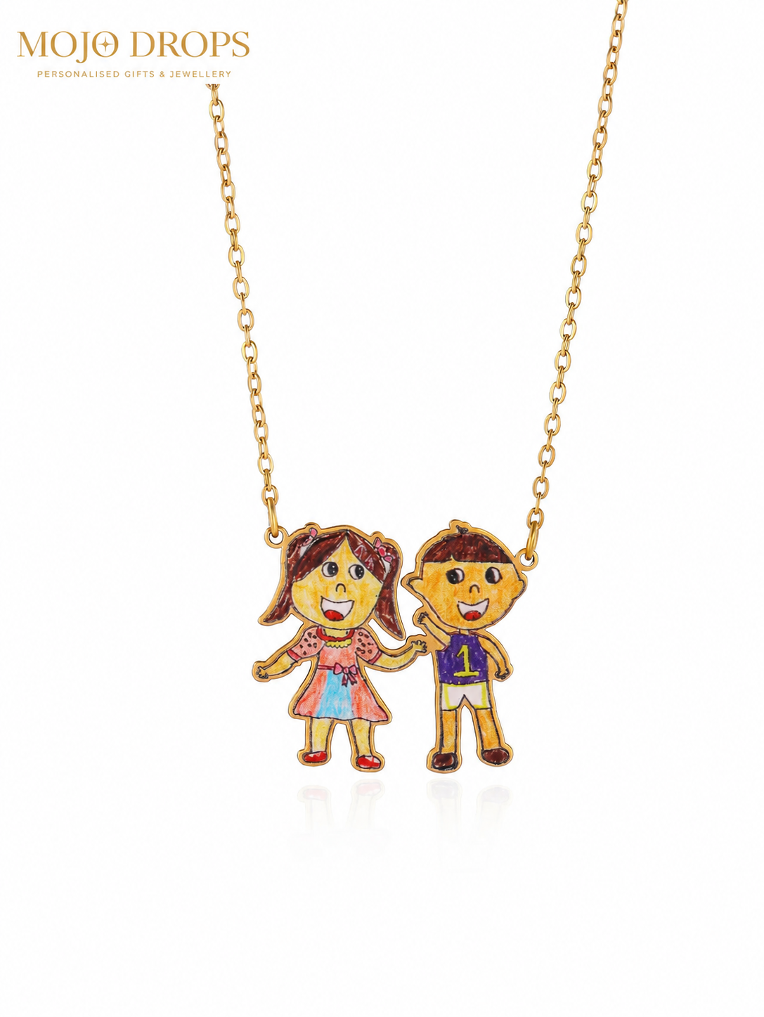 Custom Kids Drawing Necklace