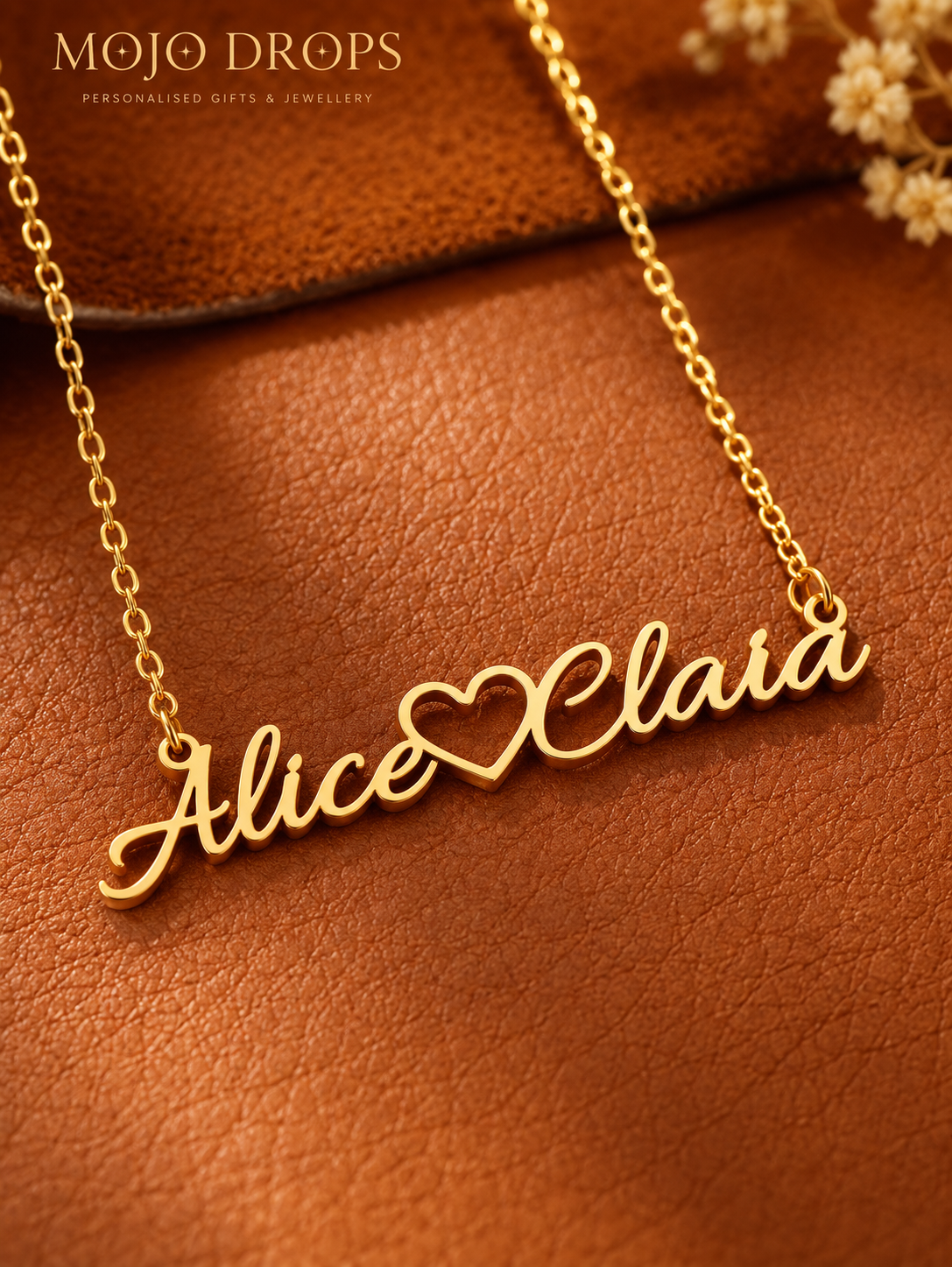 1 Piece Custom Couple Name Pendant Necklace