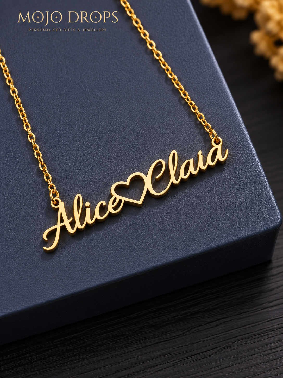 1 Piece Custom Couple Name Pendant Necklace