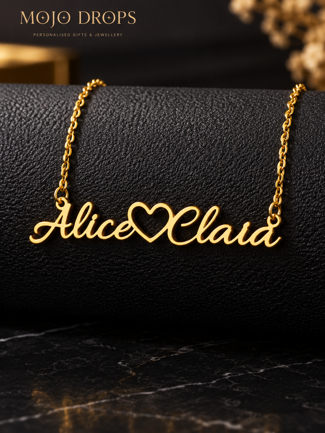 1 Piece Custom Couple Name Pendant Necklace