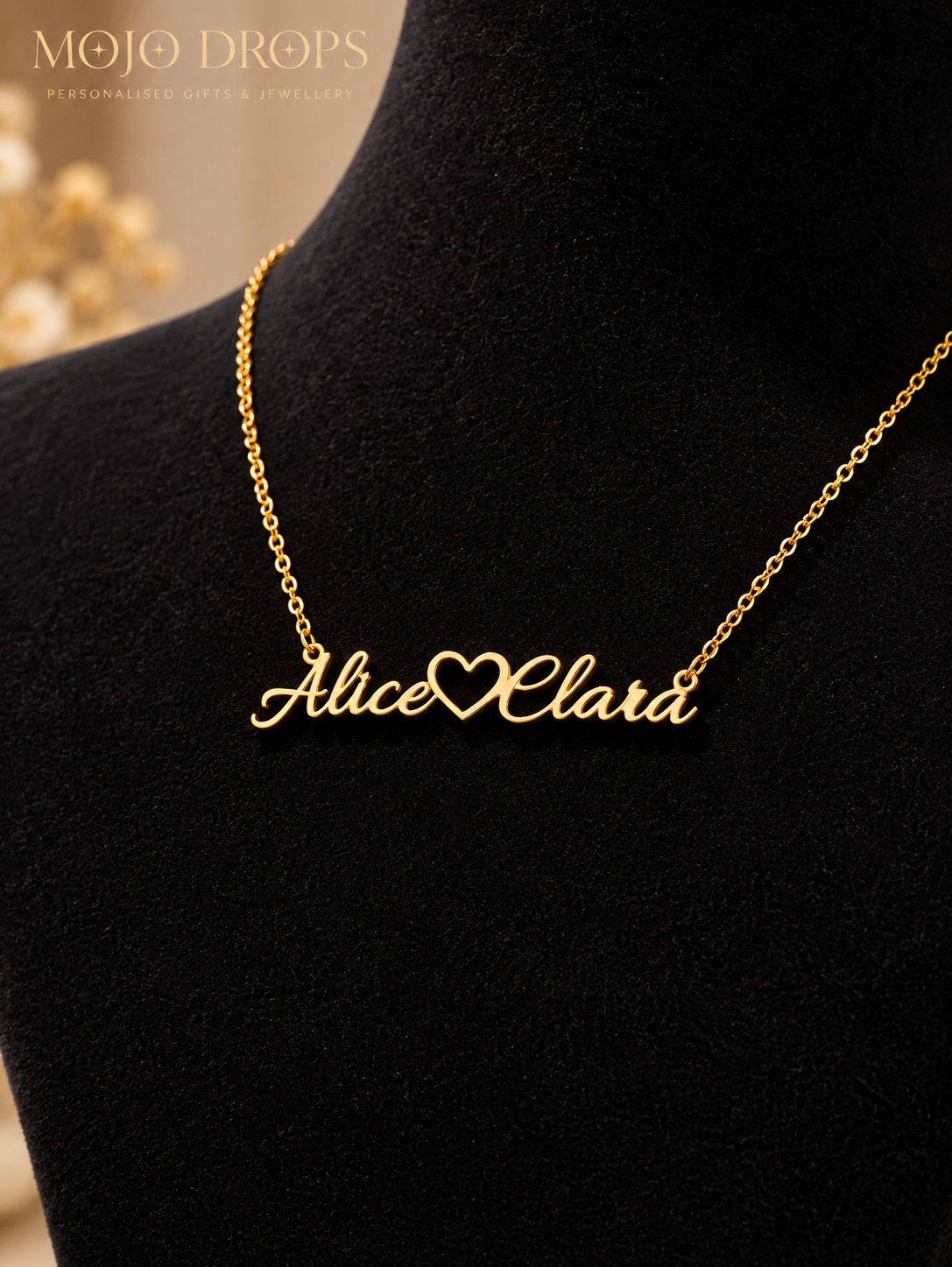 1 Piece Custom Couple Name Pendant Necklace