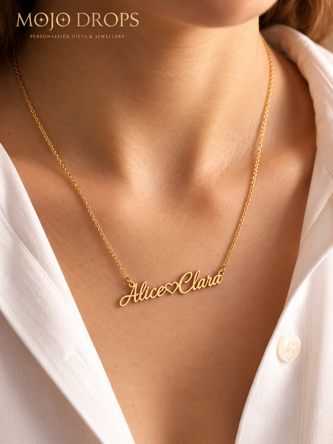 1 Piece Custom Couple Name Pendant Necklace