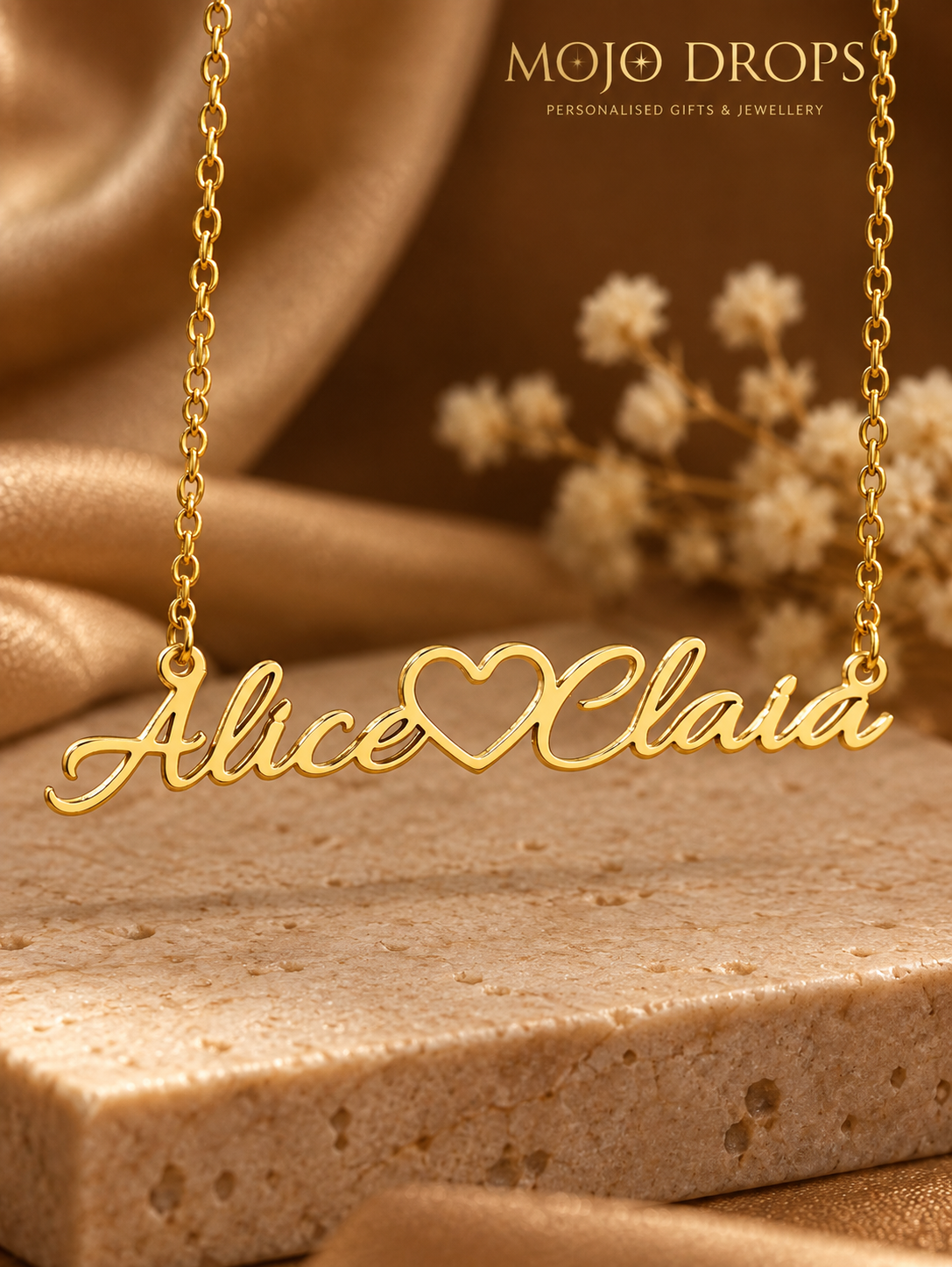 1 Piece Custom Couple Name Pendant Necklace