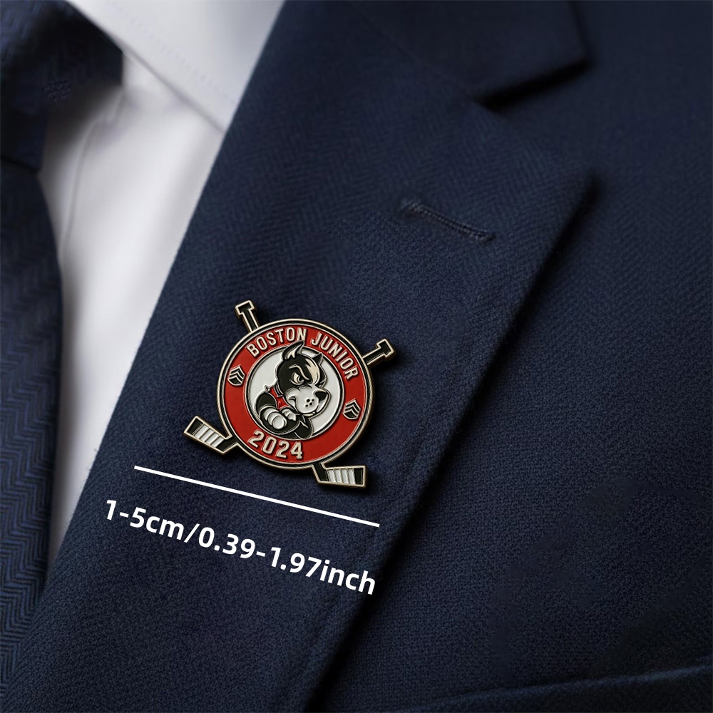 MOJO DROPS Custom stainless steel enamel logo brooch