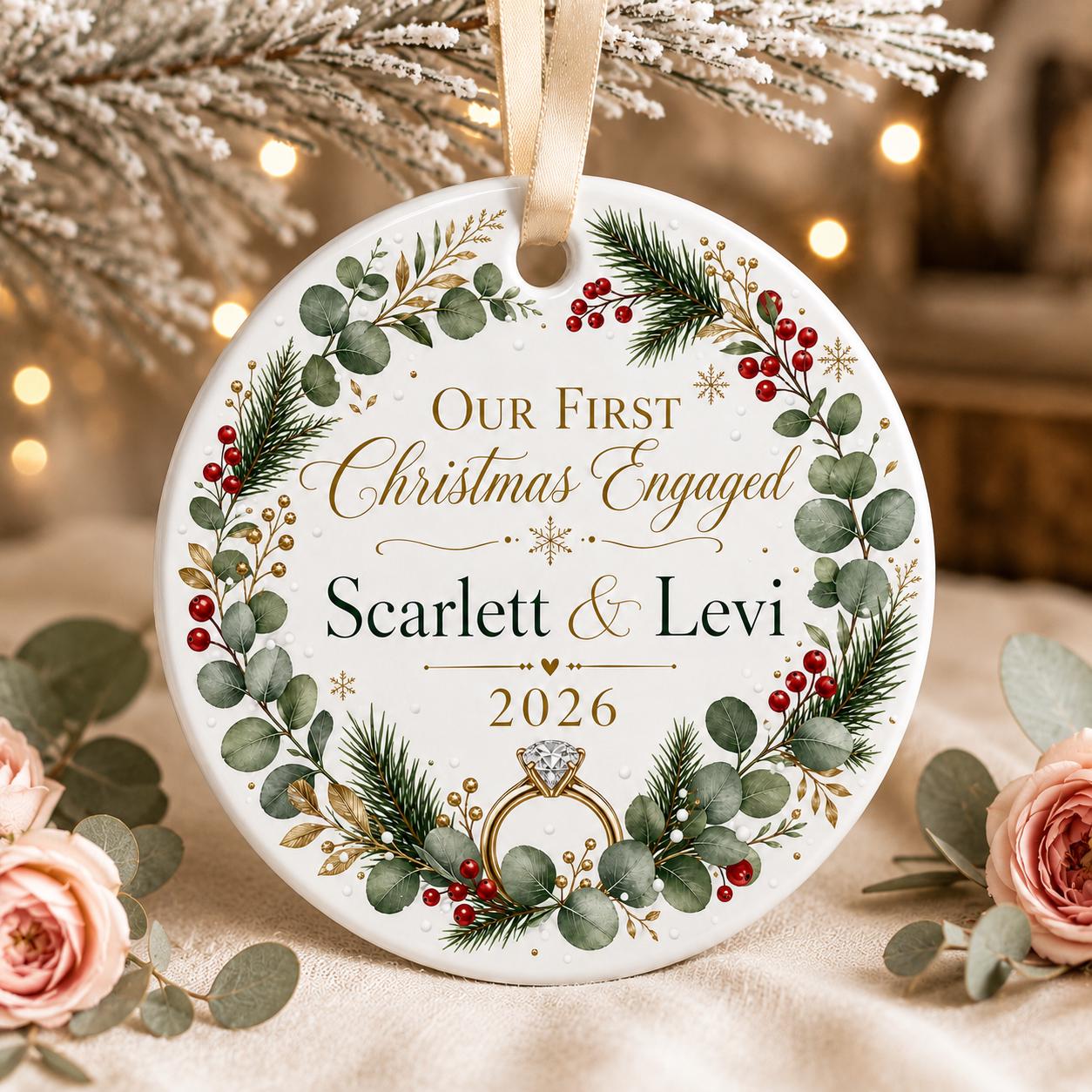 MOJO DROPS Custom Ceramic Designs Name Ornament