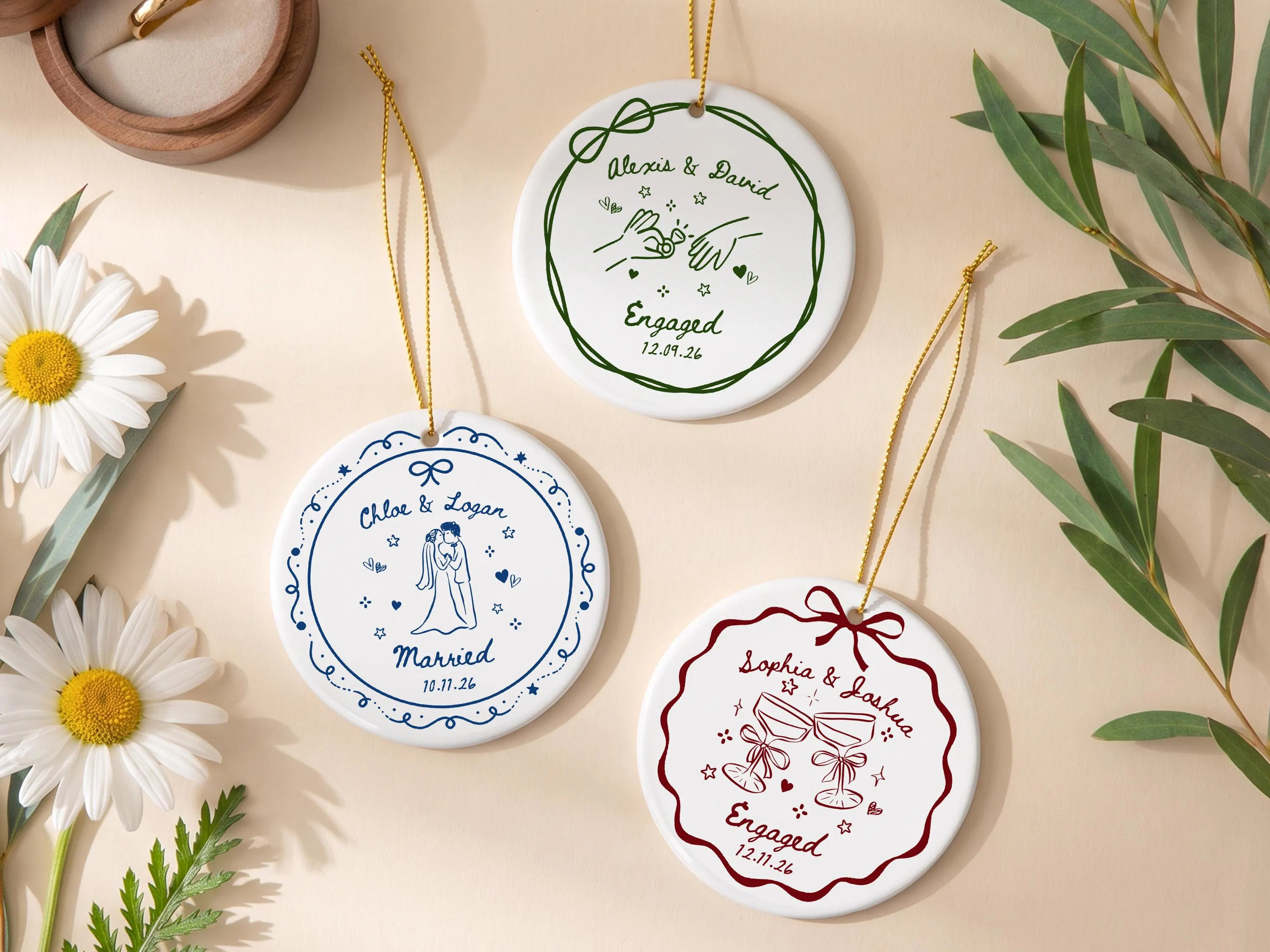 MOJO DROPS Custom Ceramic Name Ornament