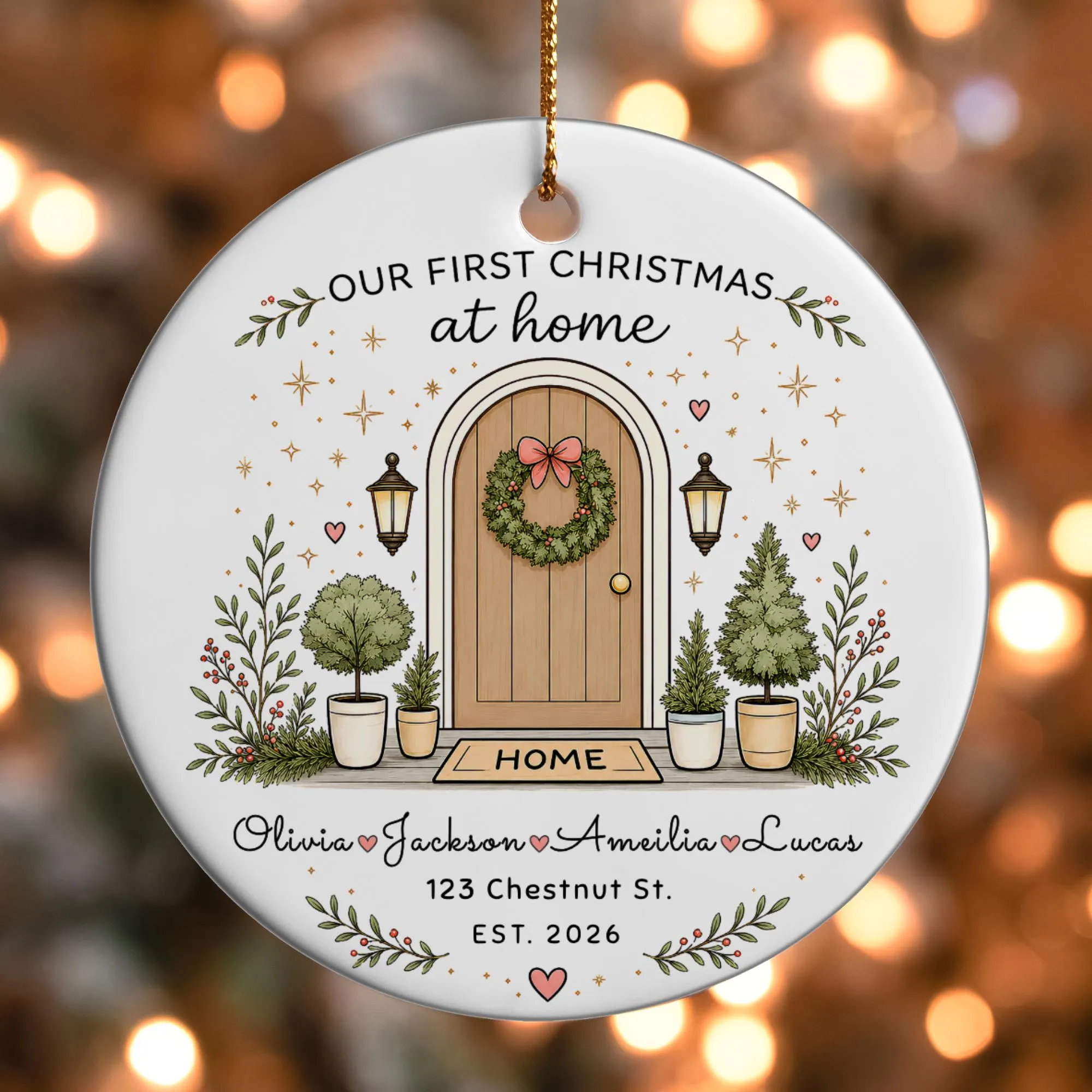MOJO DROPS Custom Ceramics Christmas Hat Ornaments Christmas Gifts