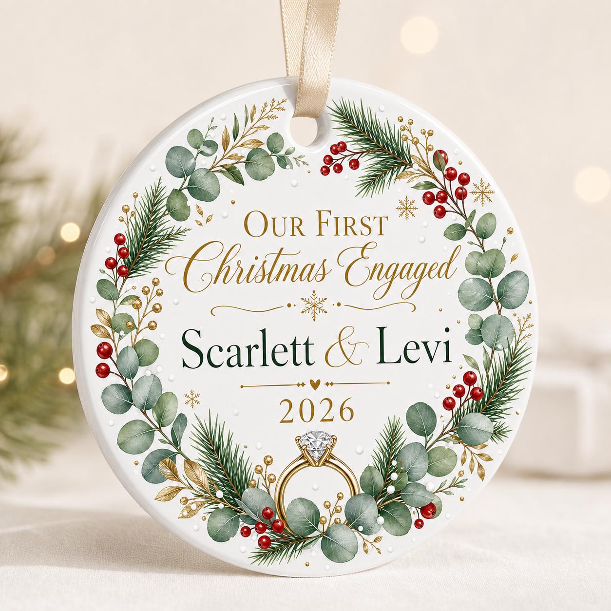 MOJO DROPS Custom Ceramic Designs Name Ornament
