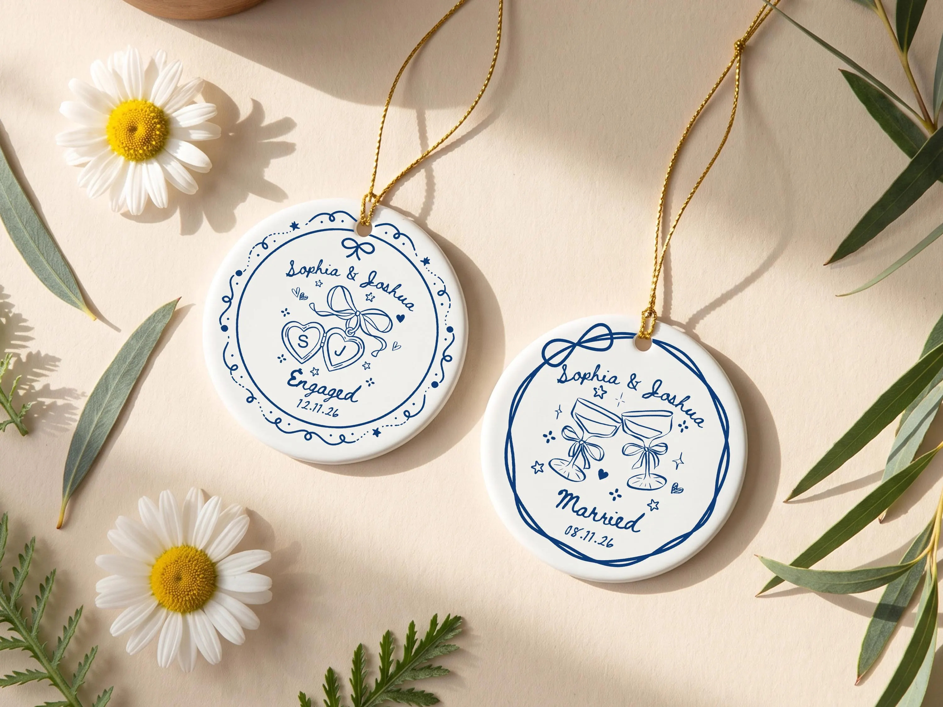 MOJO DROPS Custom Ceramic Name Ornament