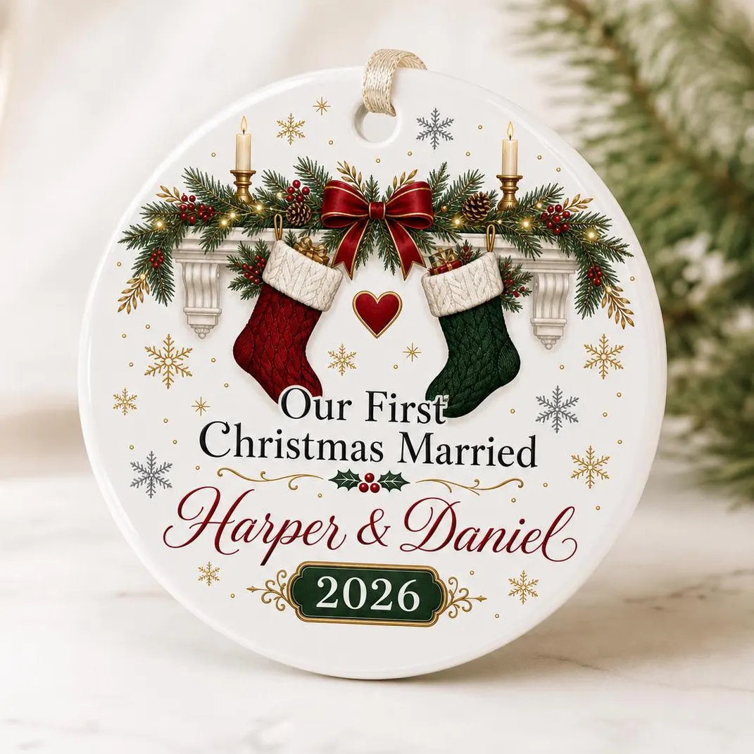 MOJO DROPS Custom Ceramic Designs Name Ornament