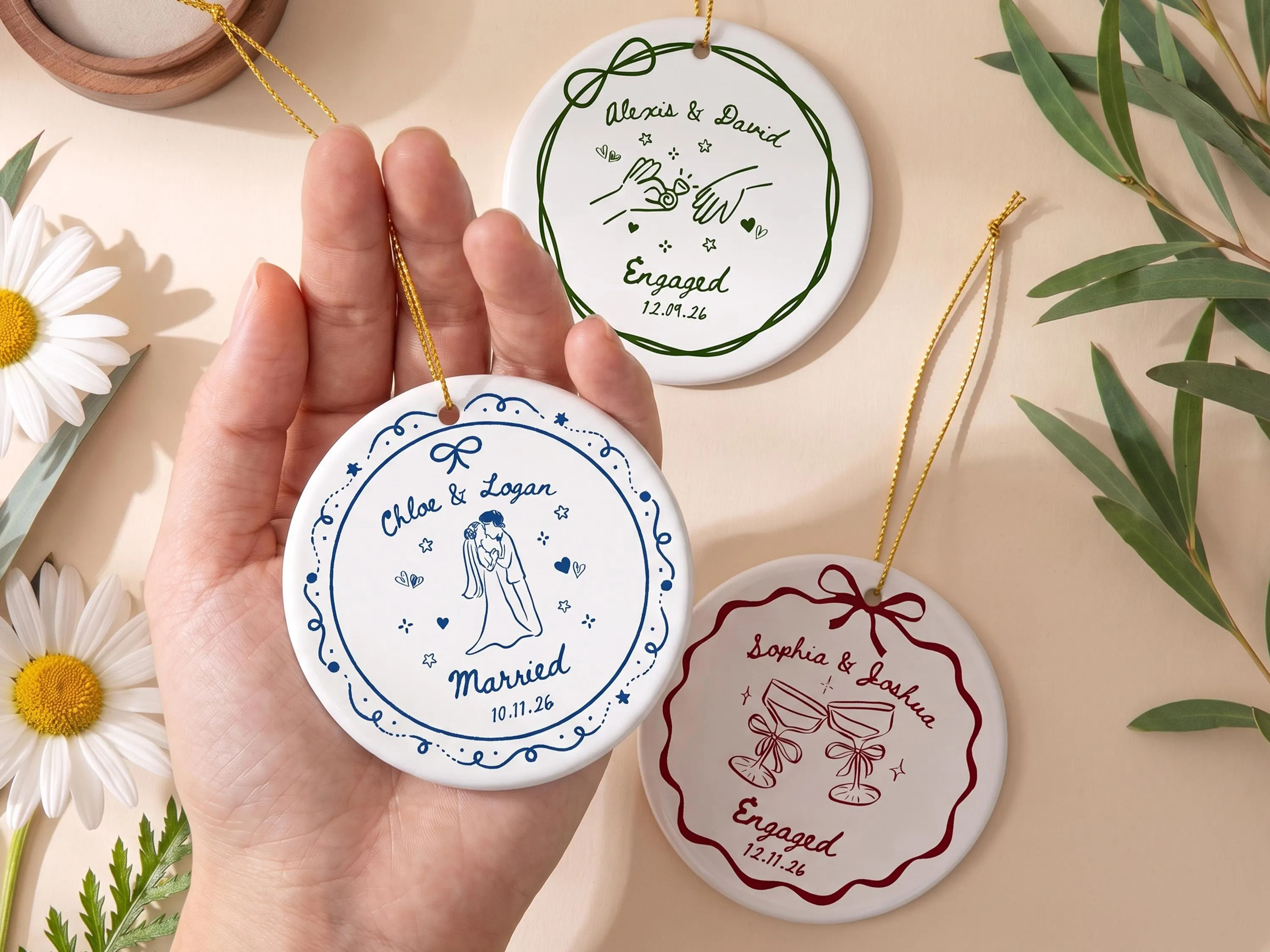 MOJO DROPS Custom Ceramic Name Ornament