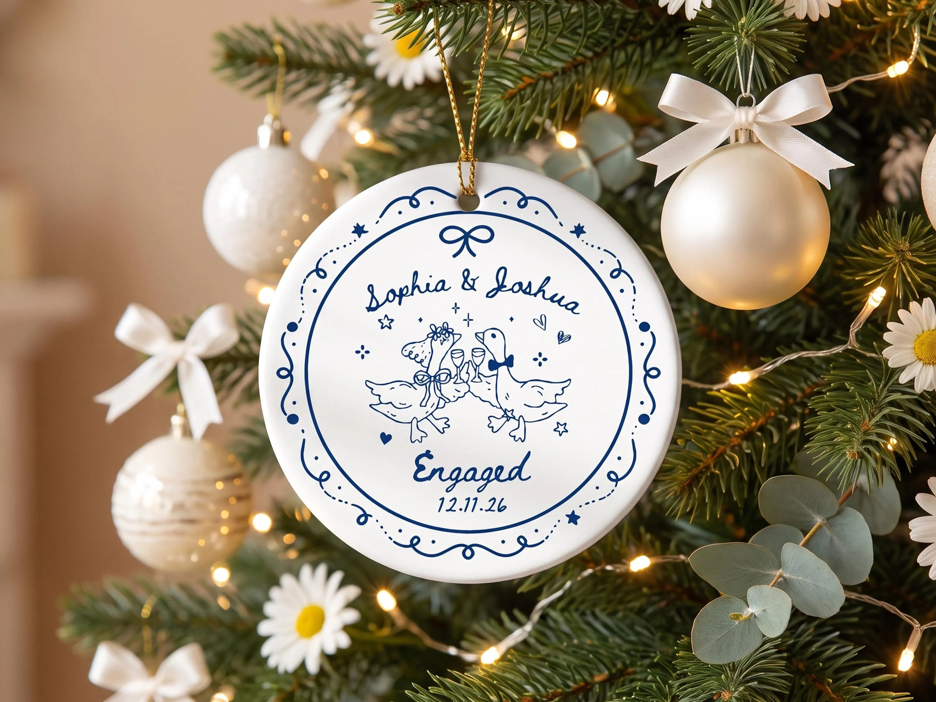 MOJO DROPS Custom Ceramic Name Ornament