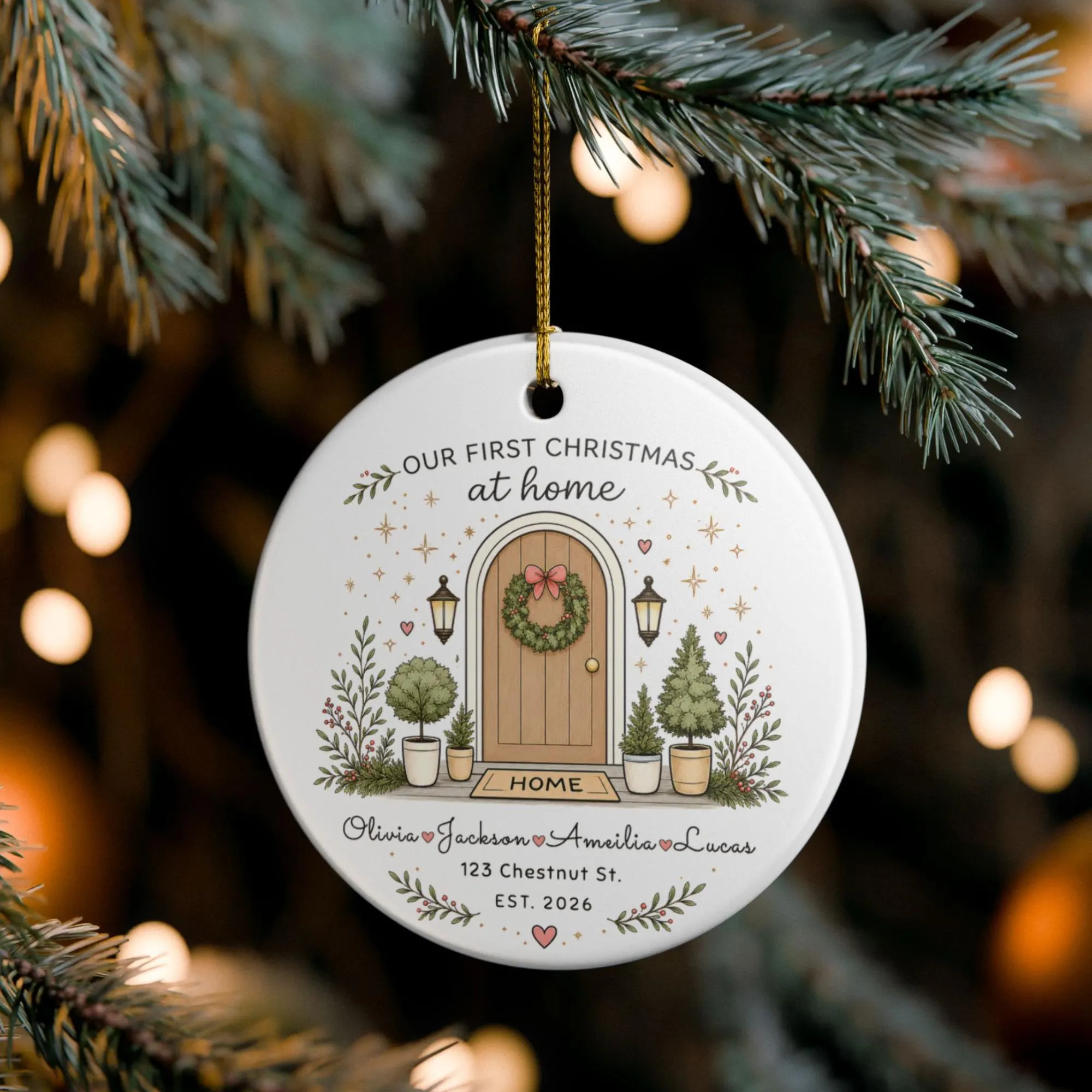 MOJO DROPS Custom Ceramics Christmas Hat Ornaments Christmas Gifts