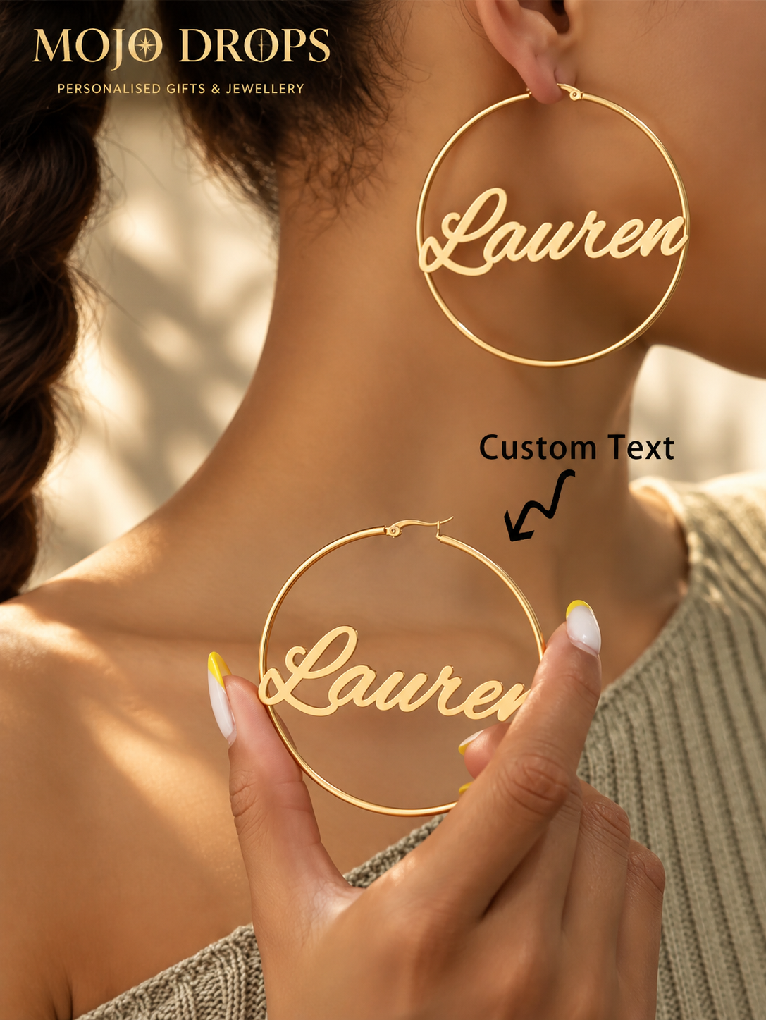 Personalized Custom Name Earrings, Stainless Steel Letter Jewelry, Luxury Hip Hop Style, Hypoallergenic & Durable, Perfect Unique Gift for Mother's Day, Wedding, Birthday, Anniversary & Christmas.