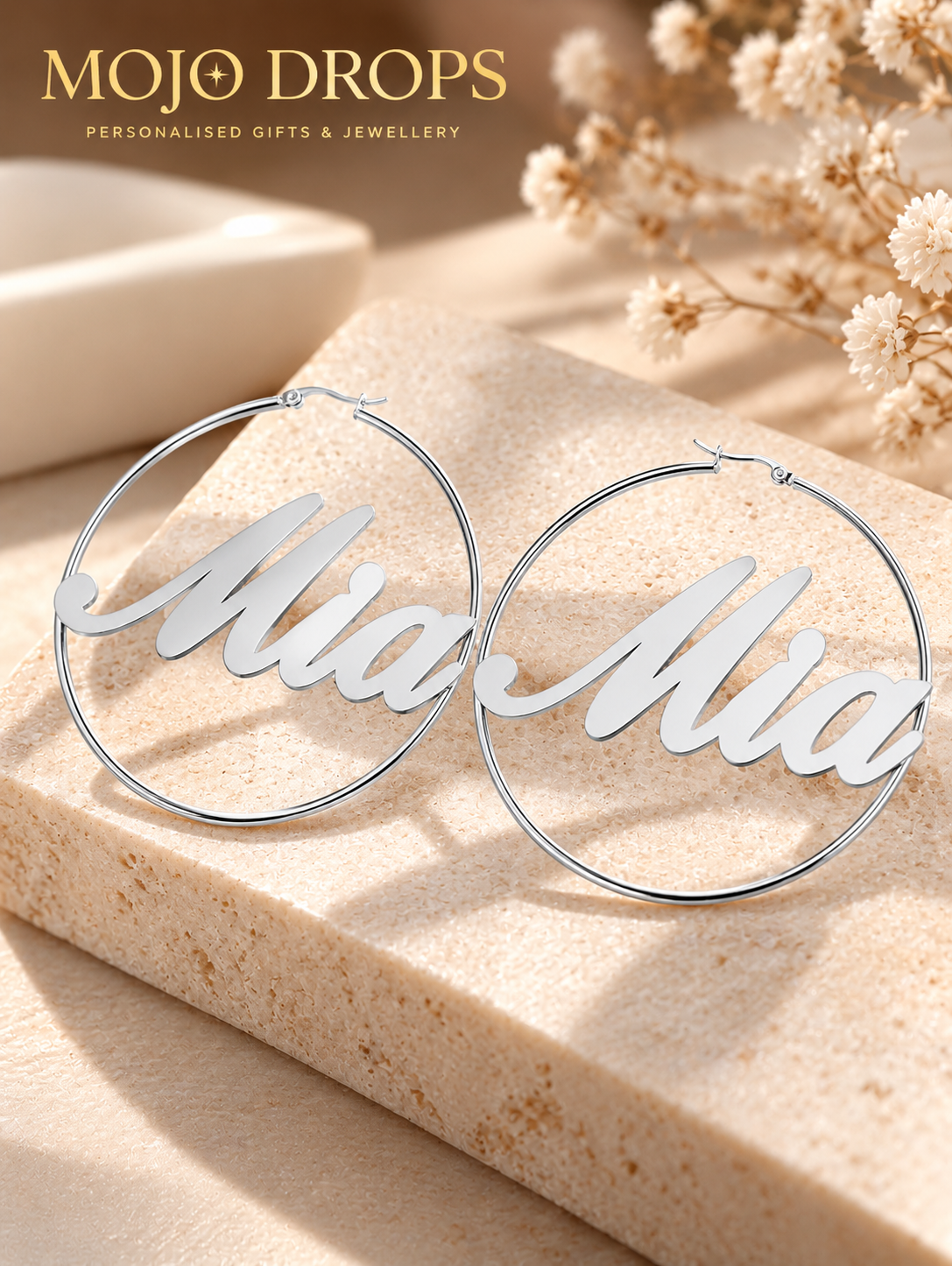 Pair of Custom Name Earrings for Women, Stainless Steel Accessories, Personalized Custom English Letter Earrings, Best Friend Gift, Custom Fashion Text Earrings, Retro Outfit
