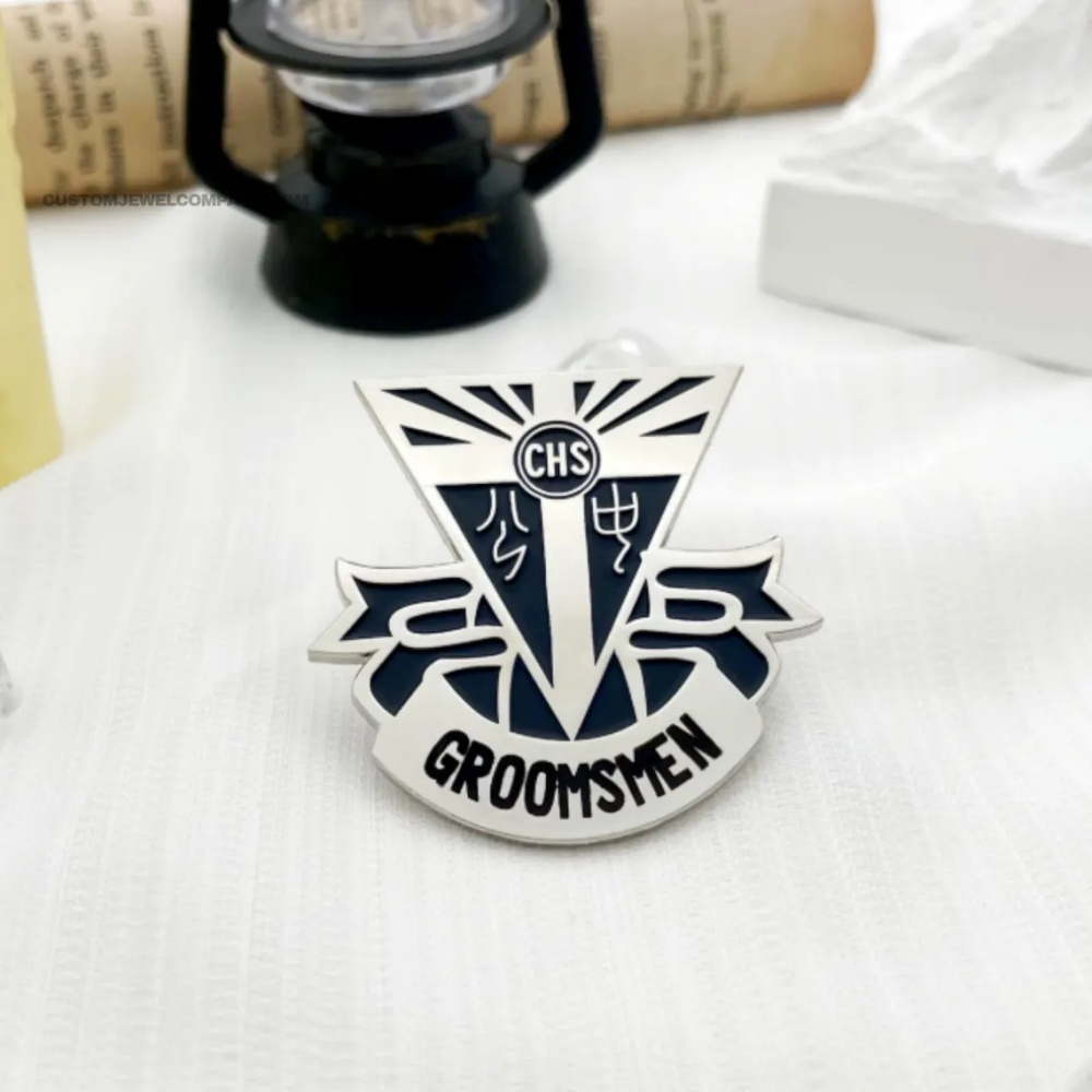MOJO DROPS Custom Stainless Steel Your Logo Brooch