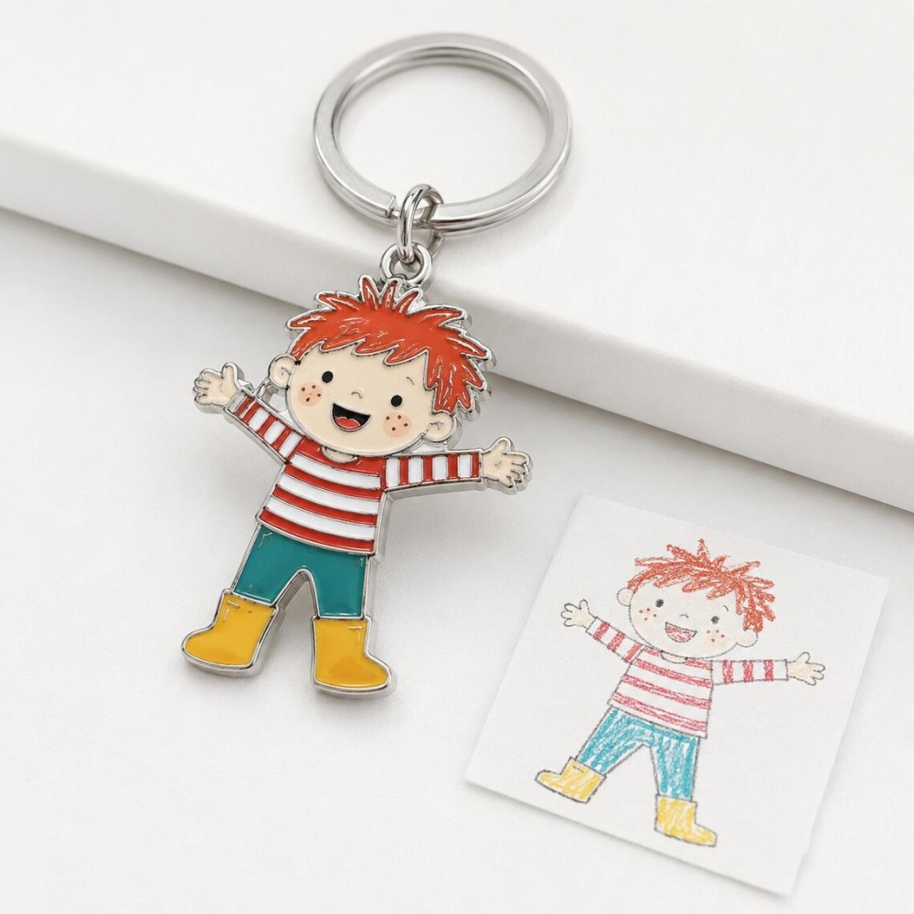 MOJO DROPS Custom Cute Kids Drawing Keyring