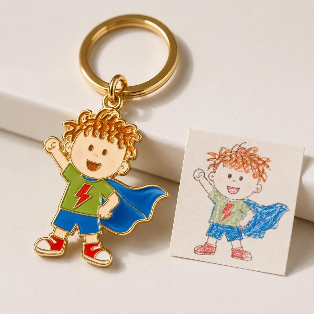 MOJO DROPS Custom Cute Kids Drawing Keyring