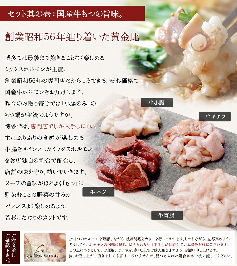 ホルモンの説明・牛毛について