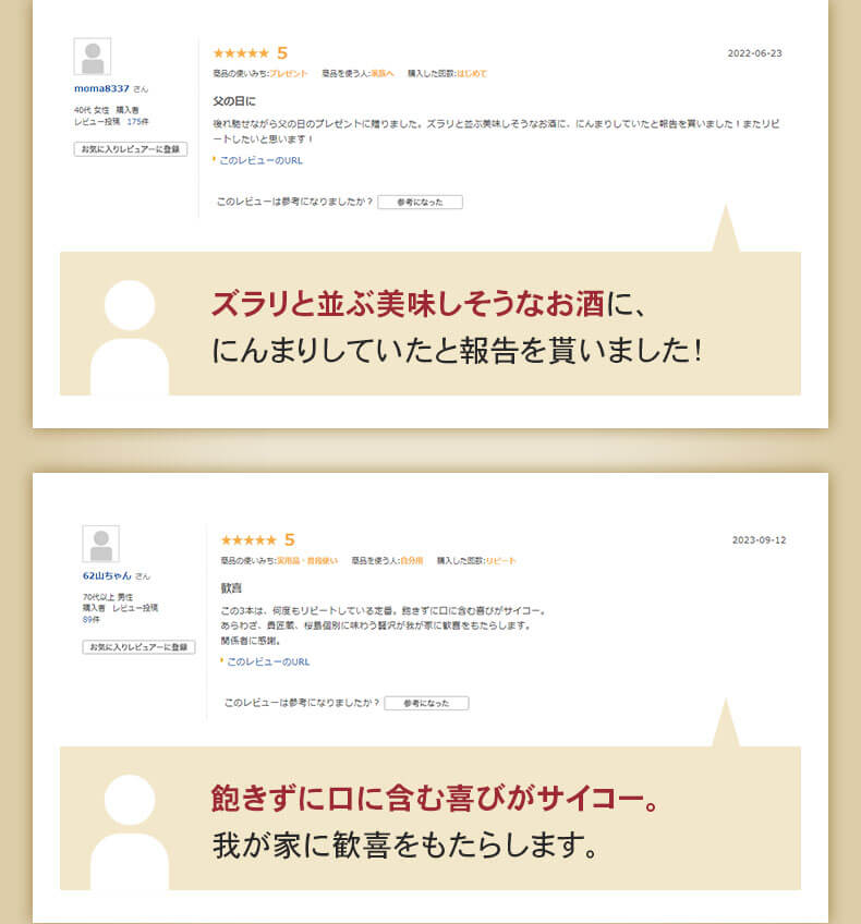 平均4.67点 高評価の主な理由 受賞している確かな焼酎