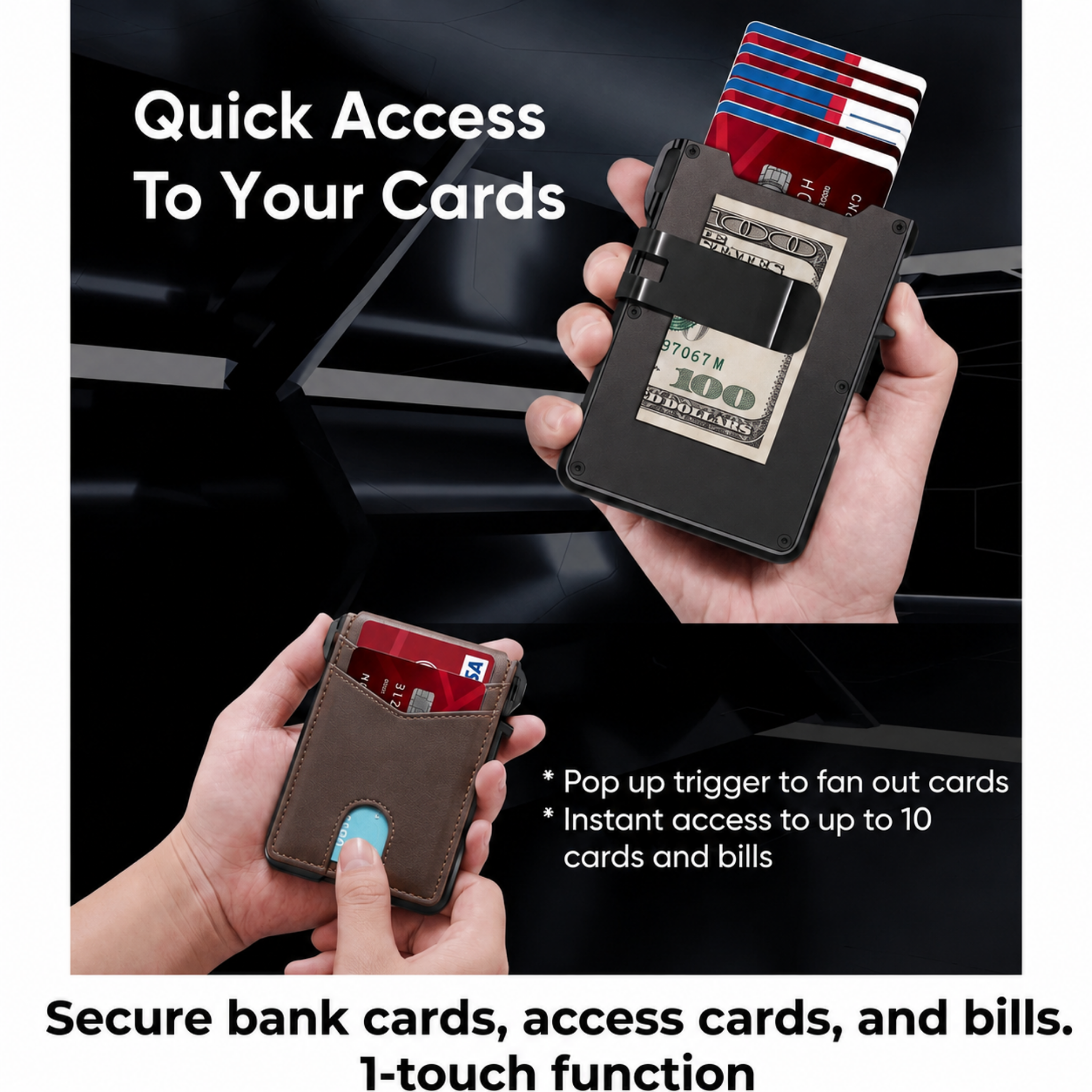 Brixnnest MagVault® Minimalist Wallet - Maximum Capacity. Minimal Footprint.