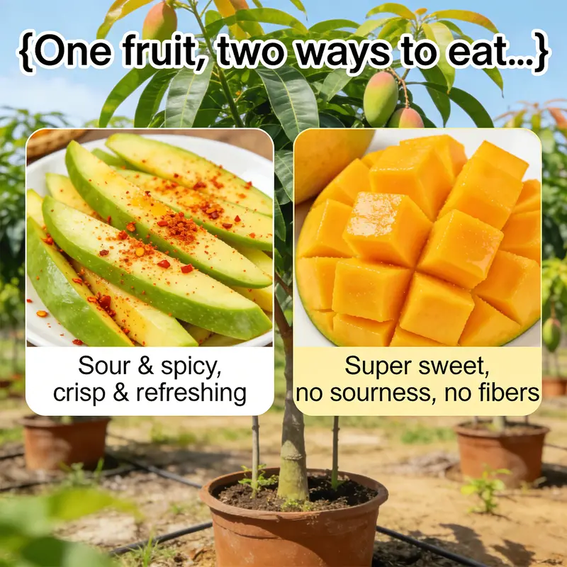 Live Mango Tree Seedling – Sweet Tropical Fruit Plant for Backyard Garden
