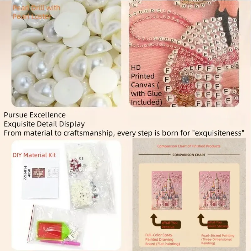 🔥Last Day 55% OFF 🏰✨DIY Beaded Art Kit - Castle Pearl Painting❤️‍🔥