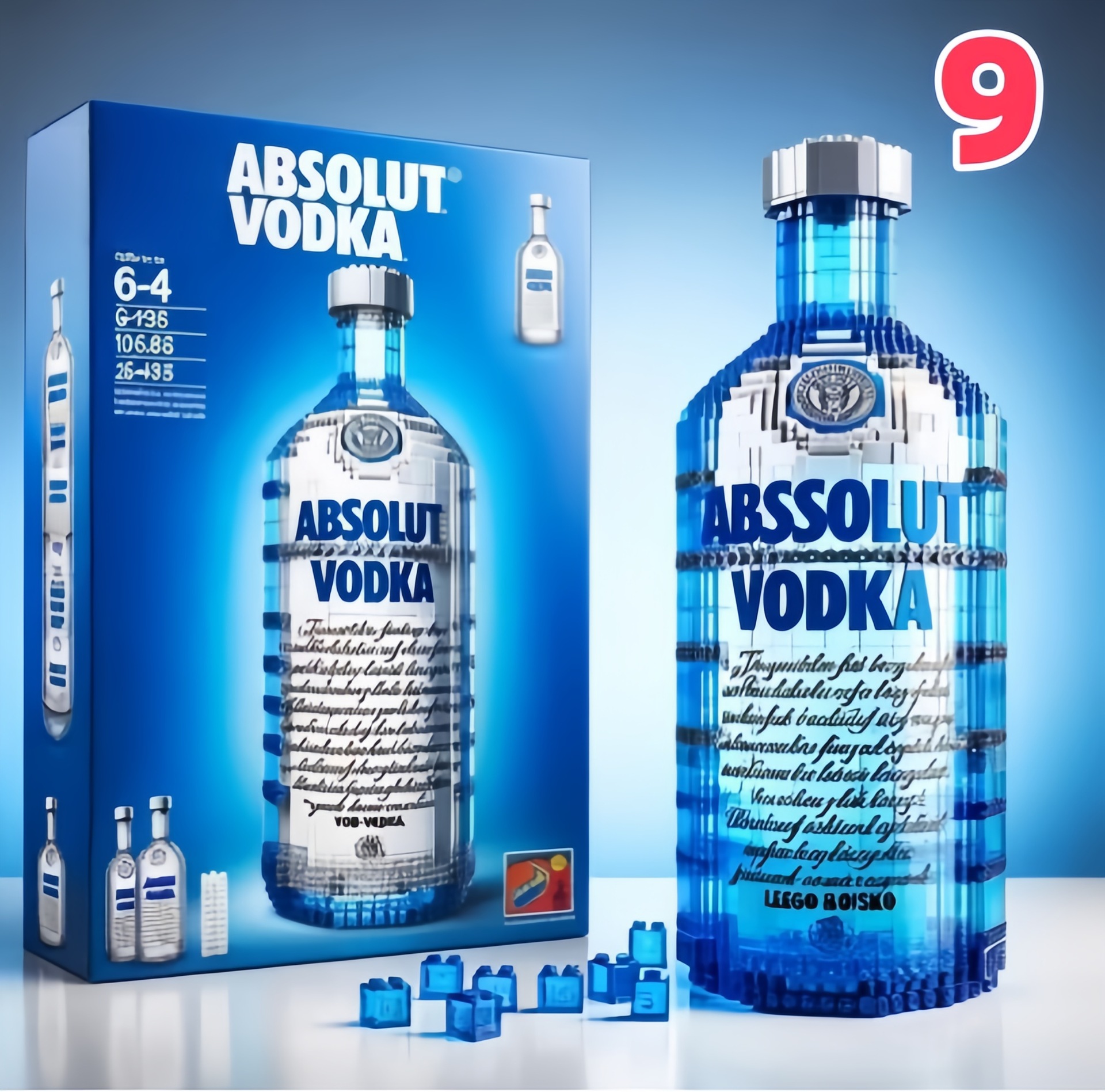 🍾Brick-Built Hennessy Cognac Bottle – Custom Bourbon Display – Bar Decor Gift for Him – Collector Alcohol Replica