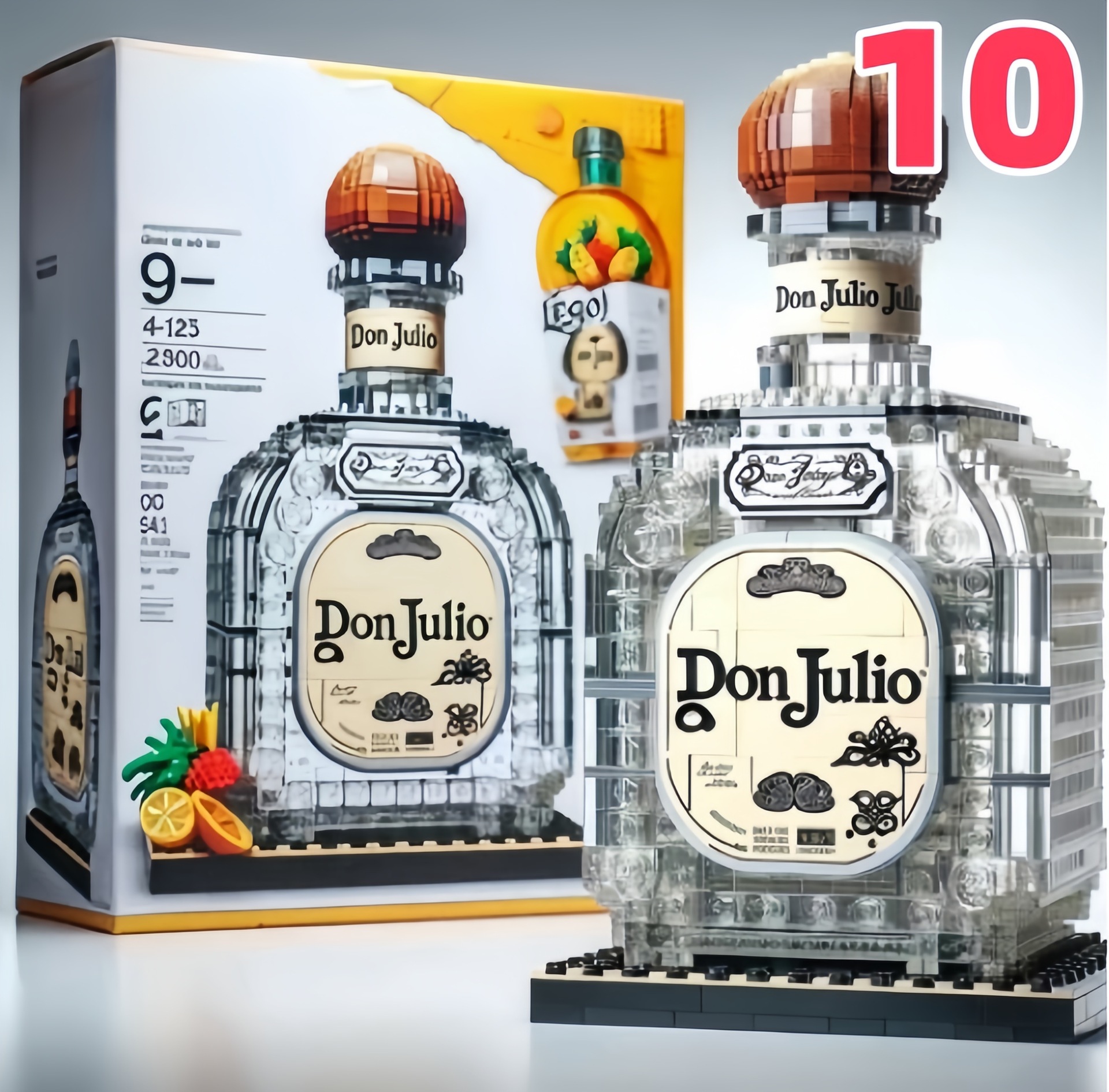 🍾Brick-Built Hennessy Cognac Bottle – Custom Bourbon Display – Bar Decor Gift for Him – Collector Alcohol Replica