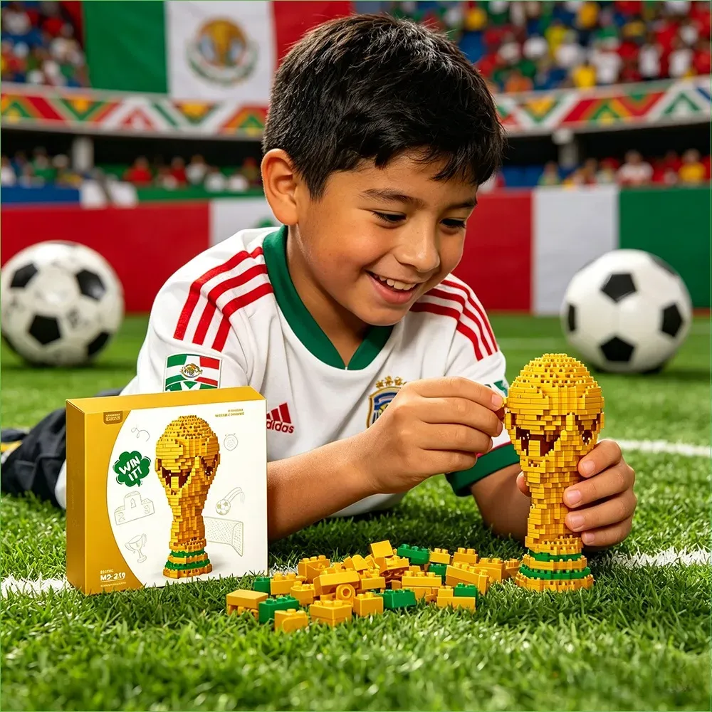 🏆World Cup Discount-50% OFF⚽ DIY World Cup Trophy Building Block Set