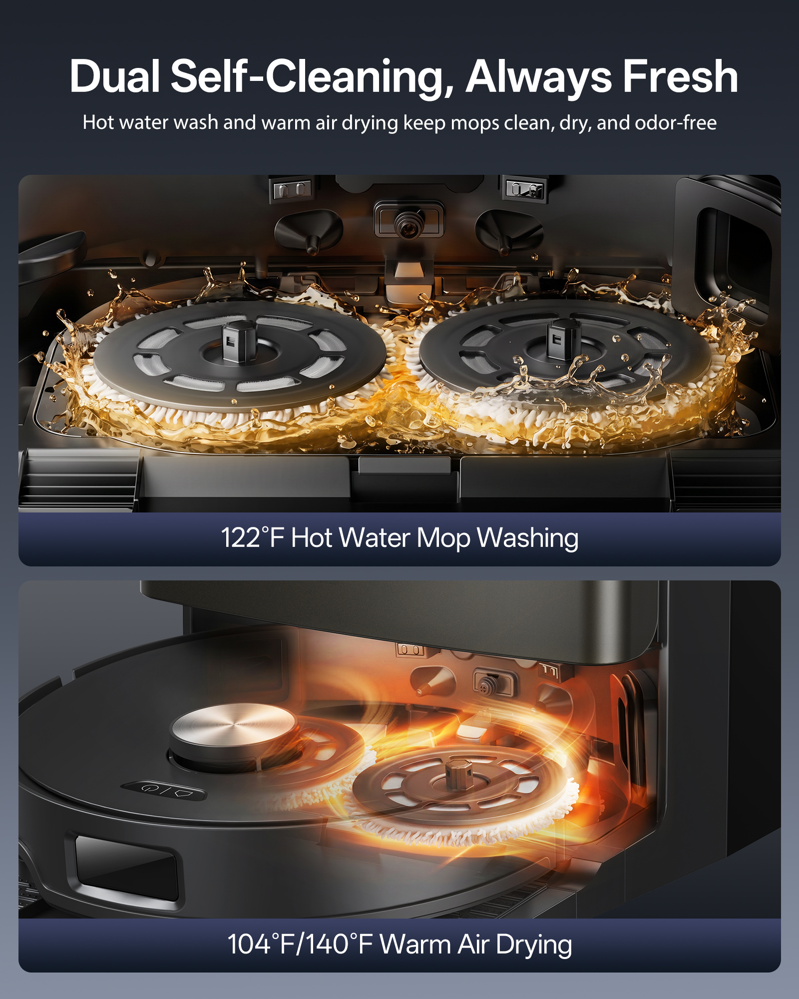 Uninell Z10 Robot Vacuum and Mop Combo with Self-Emptying,20000Pa & Self-cleaning