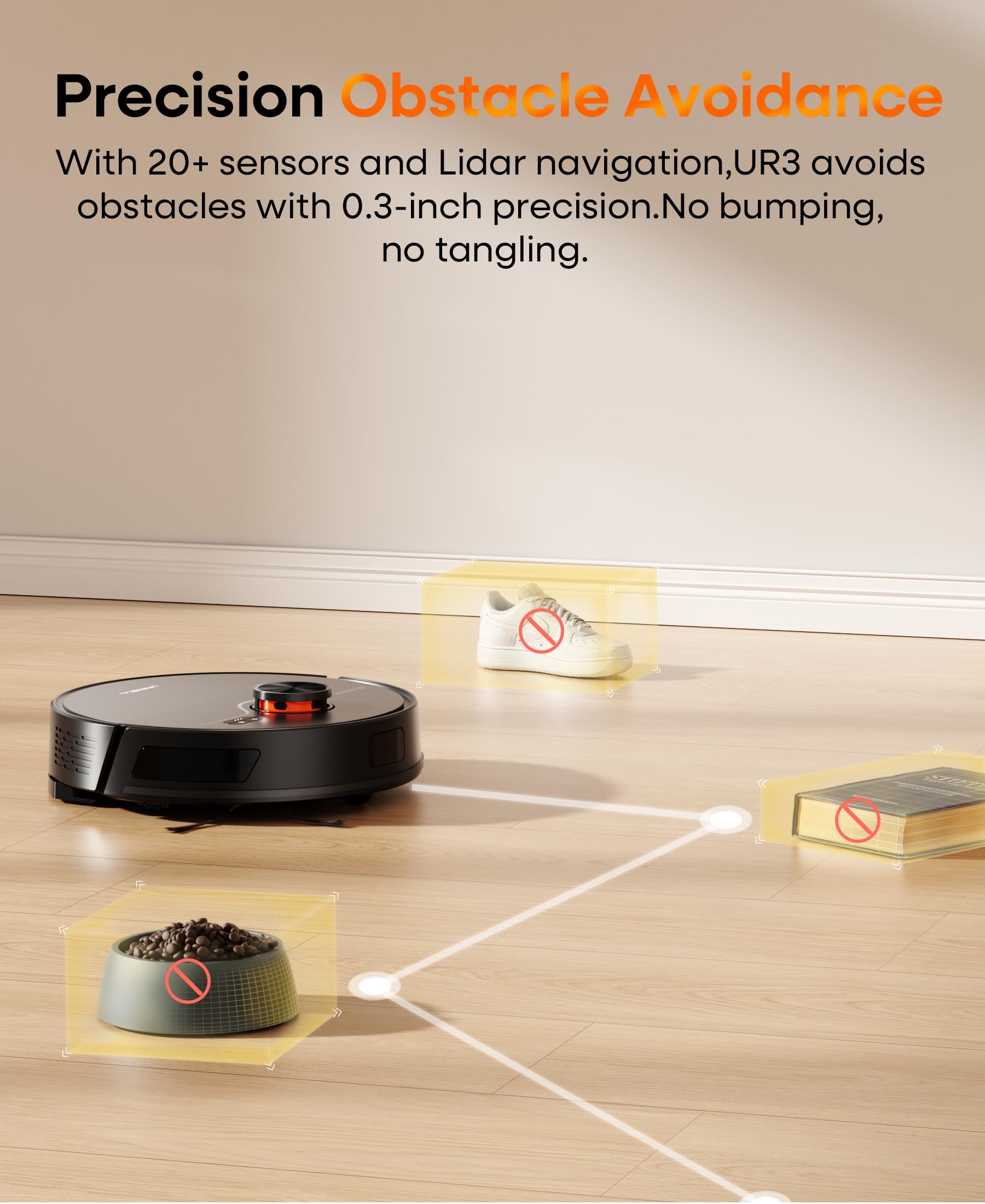 Uninell Robot Vacuum and Mop Combo with Self-Emptying, 6000Pa & LiDAR Navigation UR3