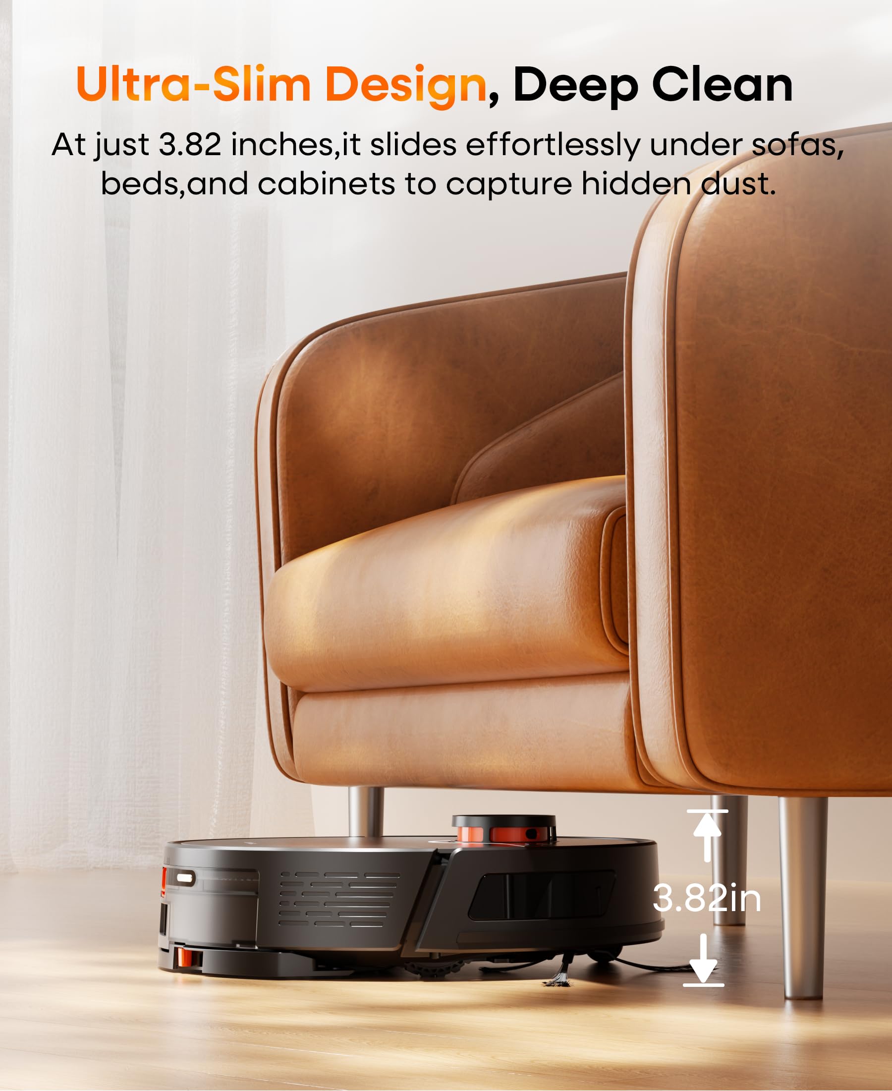 Uninell Robot Vacuum and Mop Combo with Self-Emptying, 6000Pa & LiDAR Navigation UR3