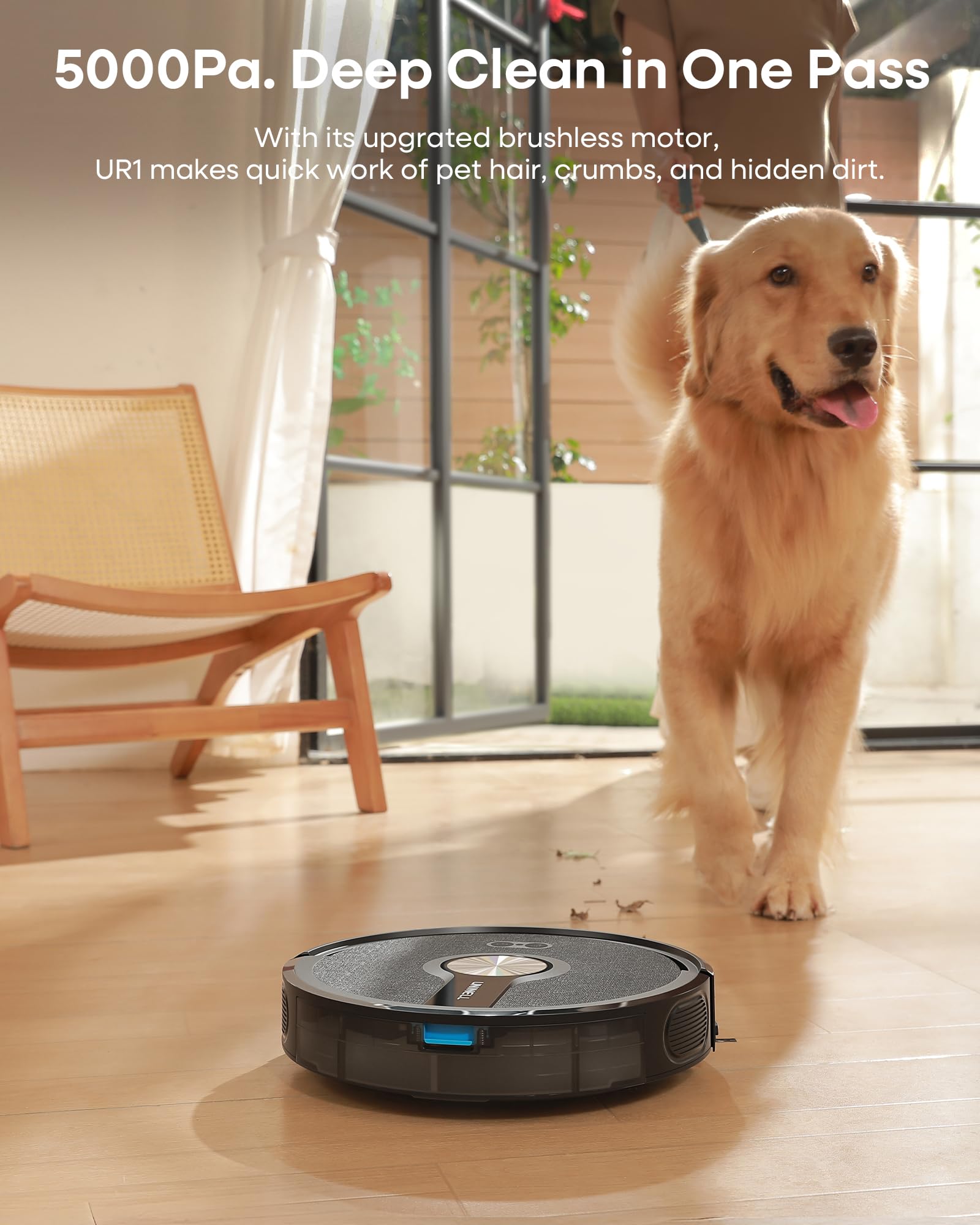 Uninell Robot Vacuum and Mop Combo,5000Pa Robotic Vacuum Cleaner(UR1)