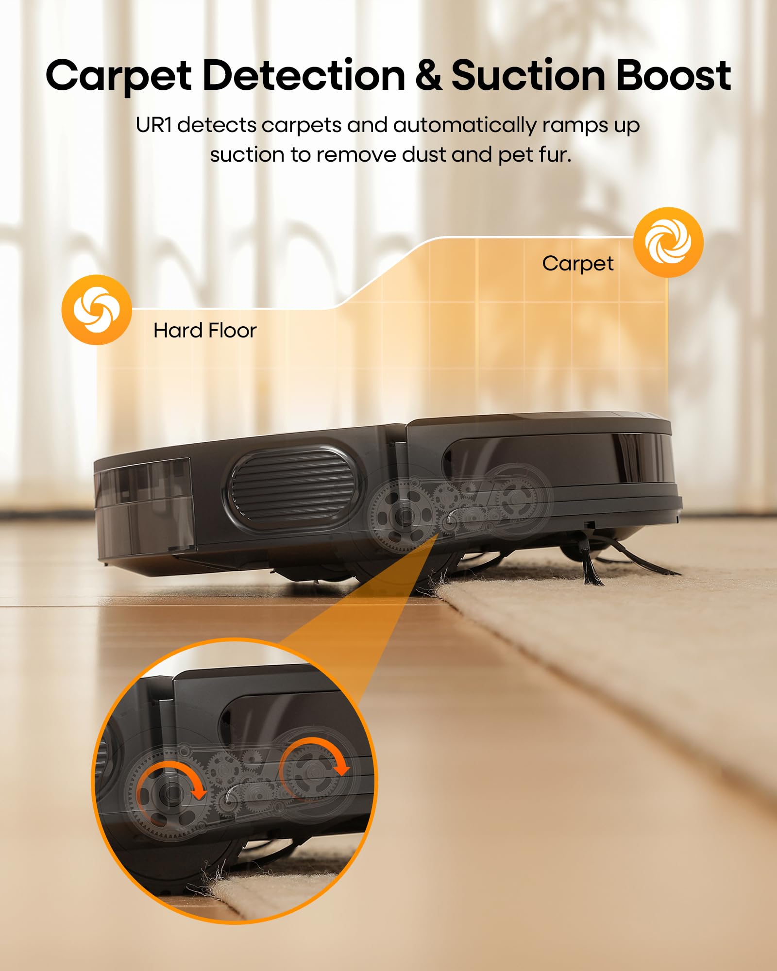 Uninell Robot Vacuum and Mop Combo,5000Pa Robotic Vacuum Cleaner(UR1)