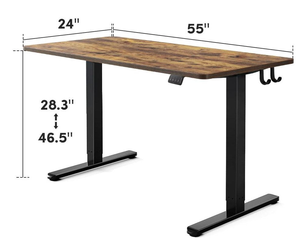 55 x 24 Inches Height Adjustable Stand up Desk