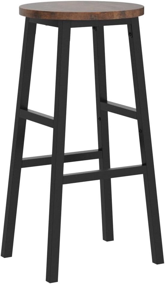 24.4 Inch Kitchen Breakfast Bar Stools, Industrial Bar Stools