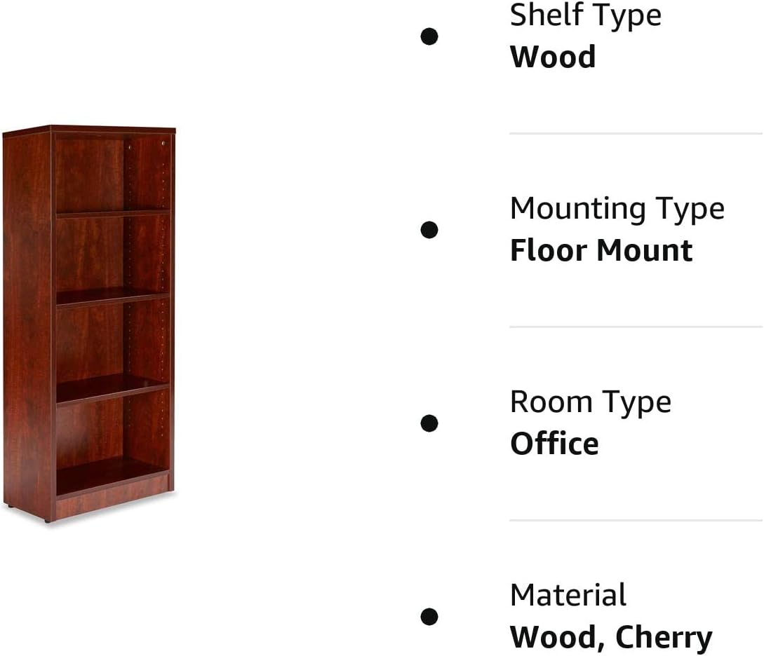 4 Shelf Wood Bookcase Freestanding Display Shelf
