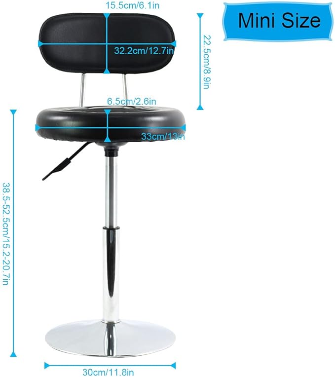 PU Leather SPA Salon Stool Small Desk Chair Step Stool Manicure Stool