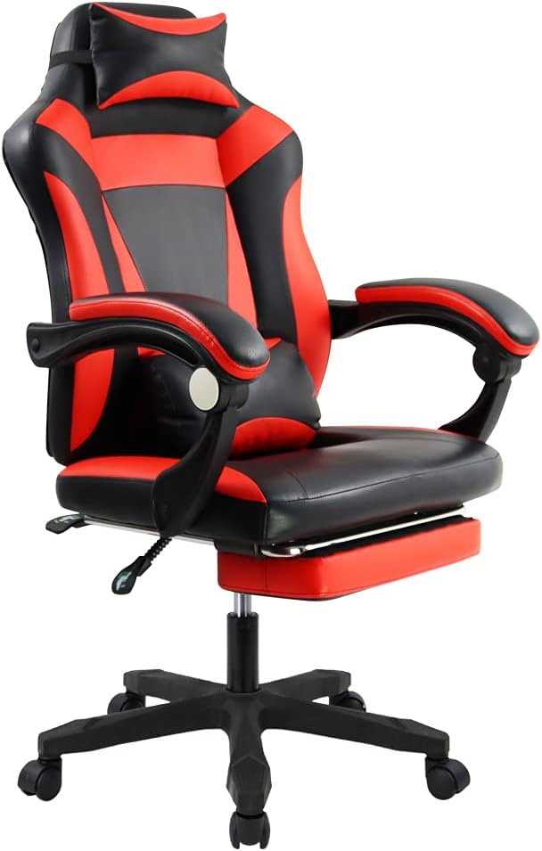 Ergonomic Gaming Chair for E-Sport Racing Computer Swivel Height Adjustable with Armrest