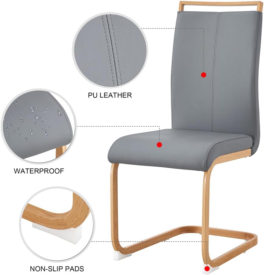 Folding Dining Table Set for 4, Sintered Stone Dinner Table for Space Saving