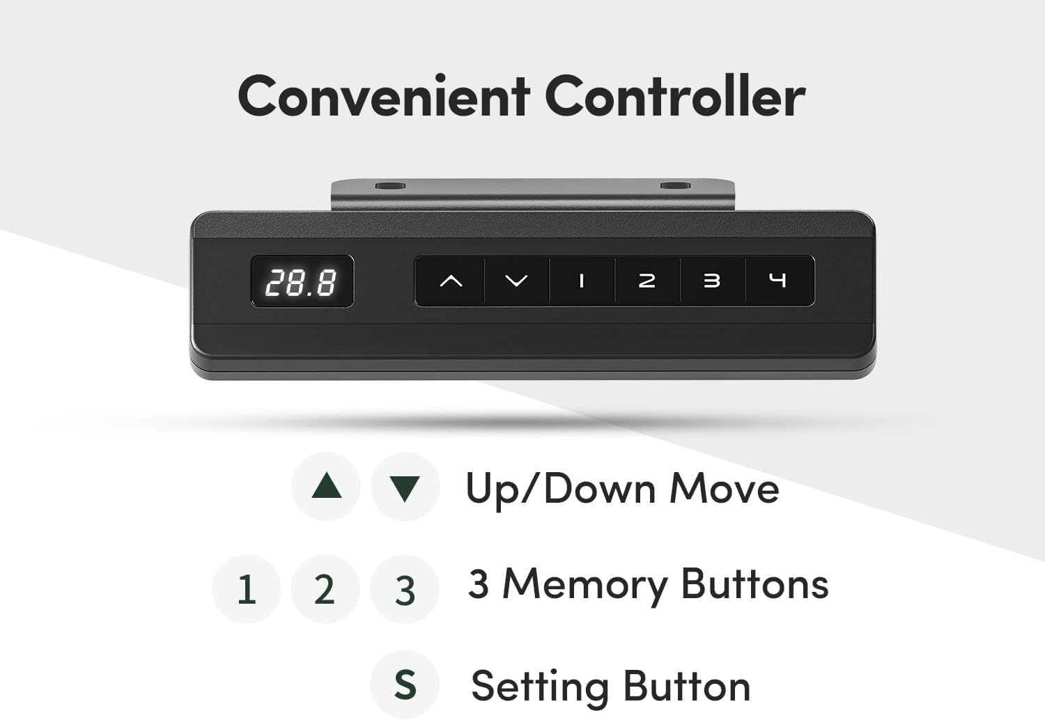 Adjustable Height Electric Standing Desk with Double Drawer