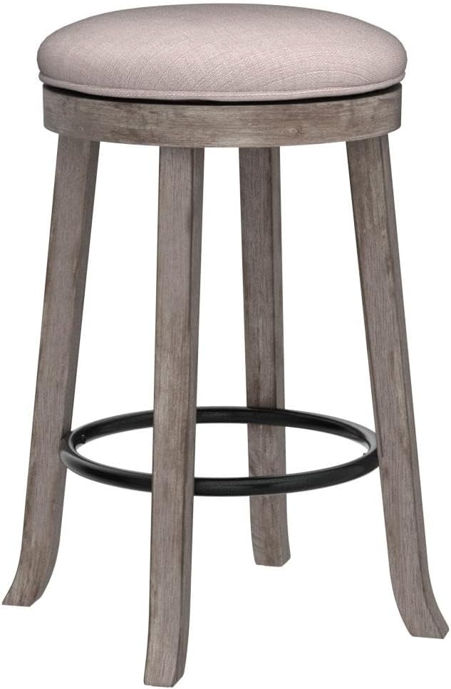 French Vintage Swivel Bar Stools Set of 2, 26” Counter Height Stools