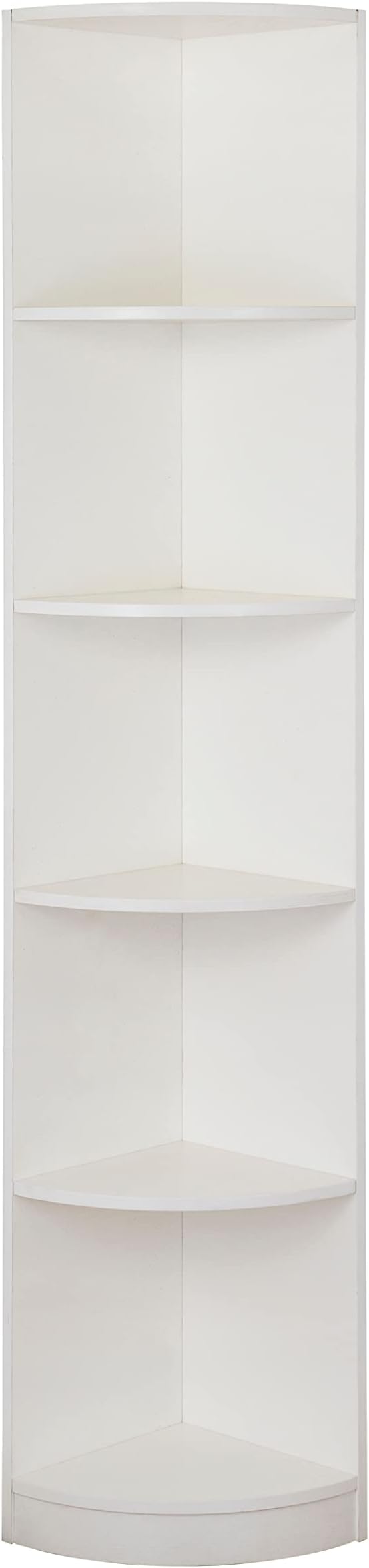 5 Tier Corner Bookcase Wooden Display Bookshelf