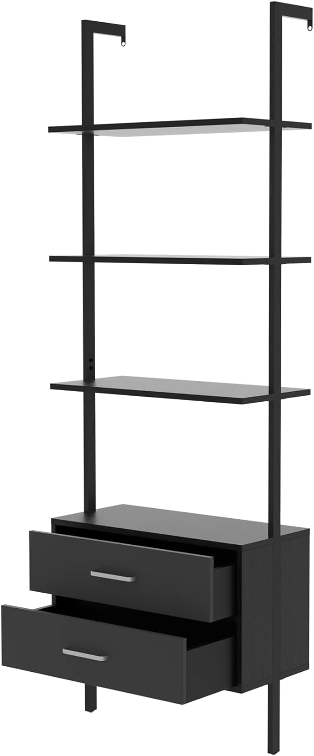 Ladder Bookcase, Vertical Open Space Shelf