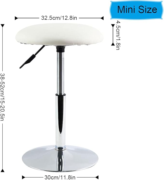 Round Vanity Stool Height Adjustable Shop Stools Swivel Office Stool