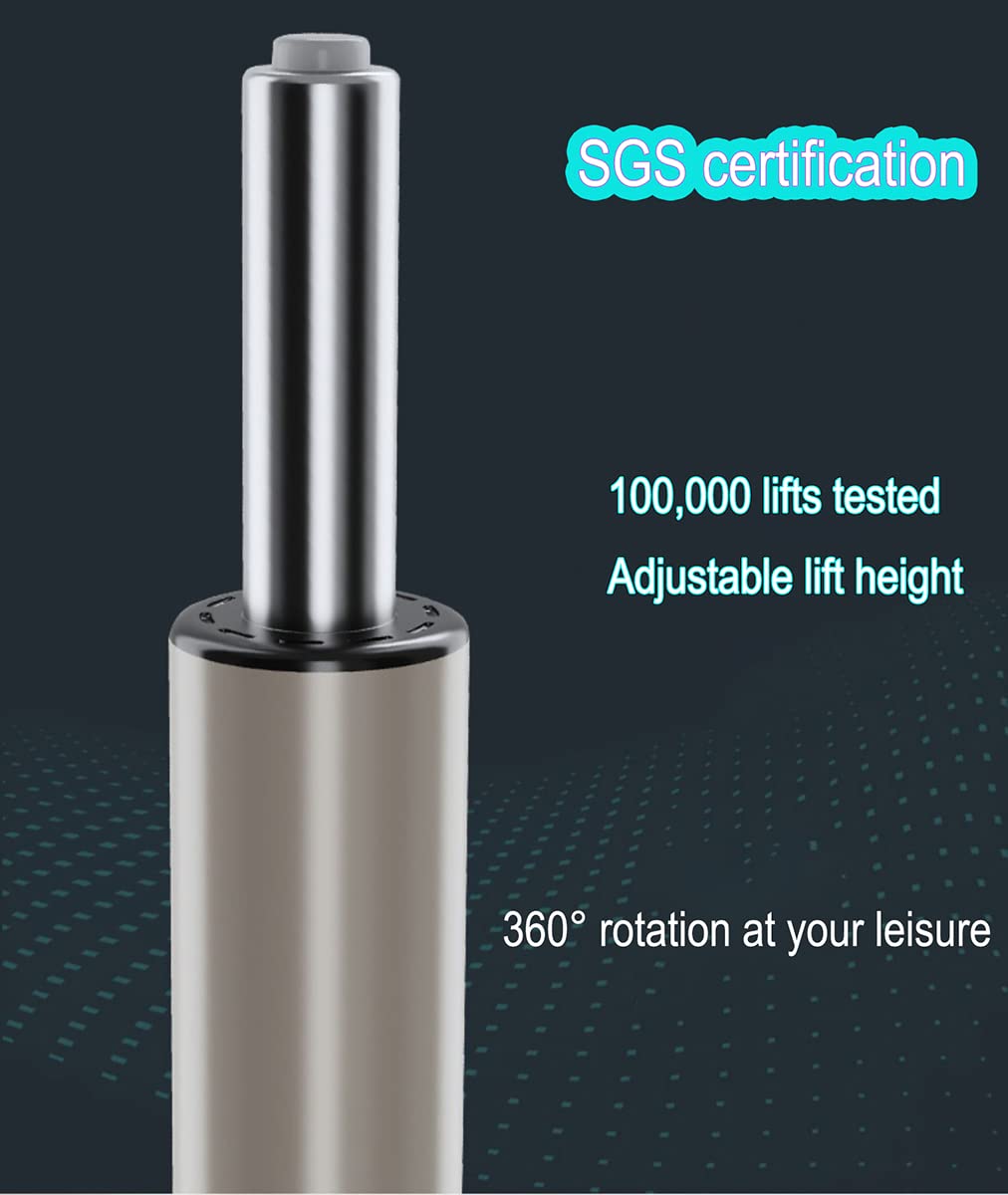 Round Rolling Stool with Back Support, Heavy Duty PU Leather Height Adjustable Swivel Stool Chair