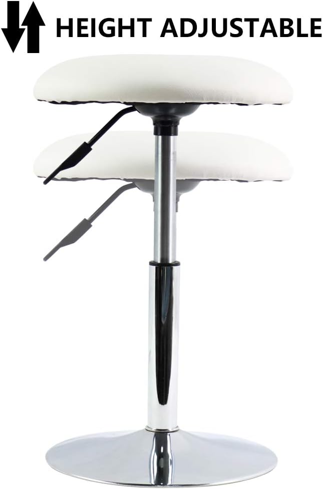 Round Vanity Stool Height Adjustable Shop Stools Swivel Office Stool